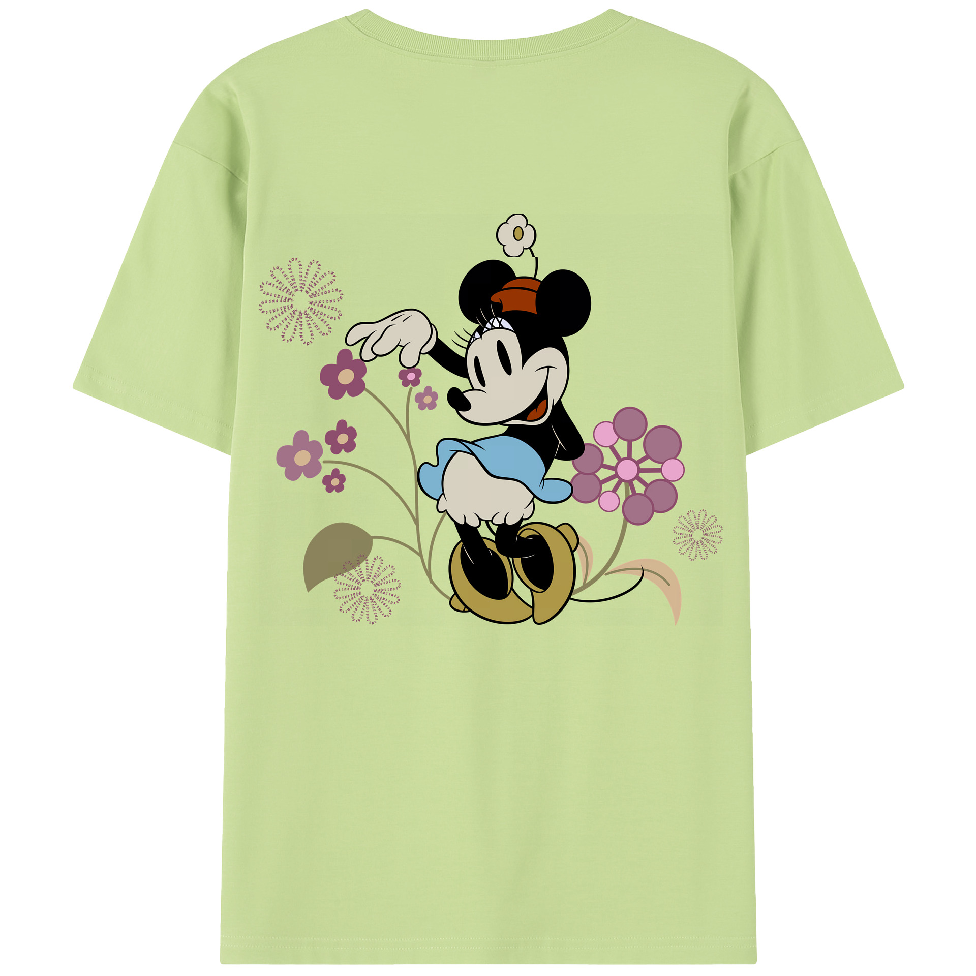 （画像用） ミッキーマウス Mickey Mouse 綿100％半袖Tシャツ（背面プリント）